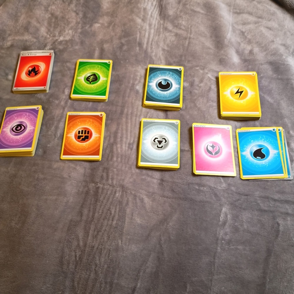 Pokemon TCG Basic Energy Card Bulk Lot Mixed Types 201 cards NM LP MP
